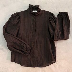 & Other Stories Black Blouse sz 8